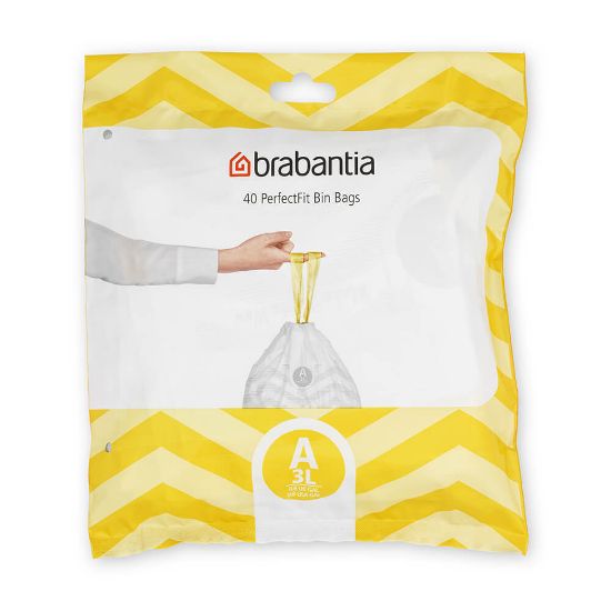 Снимка на Торба за кош Brabantia PerfectFit Sort&Go/Touch размер A, 3L, 40 броя, пакет