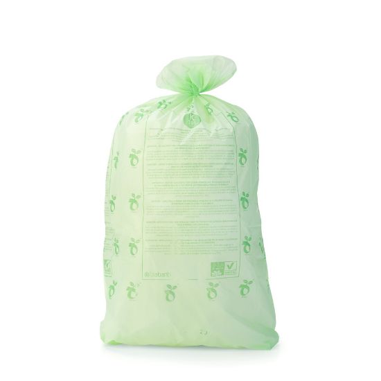 Снимка на Торба за кош Brabantia PerfectFit Touch размер K, 10L, 10 броя, зелени, биоразградими, ролка