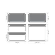Снимка на Кутии за съхранение на продукти комплект Brabantia Tasty+ Stackable 2x1.5L+1x3.5L Dark Grey